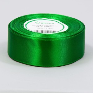 Wstążka satynowa 38mm x 32m GREEN