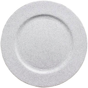 Podstawka okrągła 33cm brokatowa SREBRNA /8315