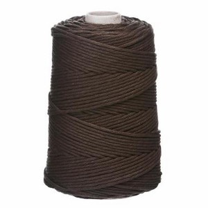 Sznurek bawełniany skręcany 3mm/100m BRĄZOWY /