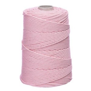  Sznurek bawełniany skręcany 3mm/100m PUDROWY RÓŻ /2980