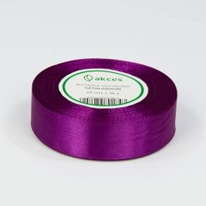 Wstążka satynowa 25mm x 32m DK. VIOLET