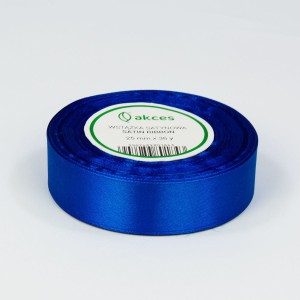 Wstążka satynowa 25mm x 32m BLUE