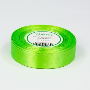 Wstążka satynowa 25mm x 32m GREEN