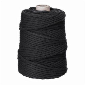 Sznurek bawełniany skręcany 5mm/100m CZARNY /3321
