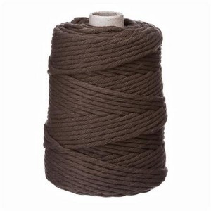 Sznurek bawełniany skręcany 5mm/100m BRĄZOWY /3178