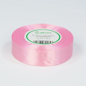 Wstążka satynowa 25mm x 32m PINK