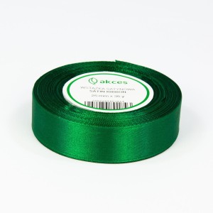 Wstążka satynowa 25mm x 32m GREEN