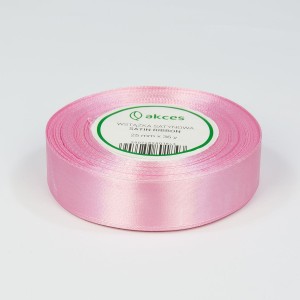 Wstążka satynowa 25mm x 32m PINK