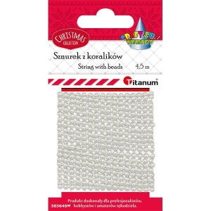 Sznurek z koralikami PERŁOWE 4,5m /1339