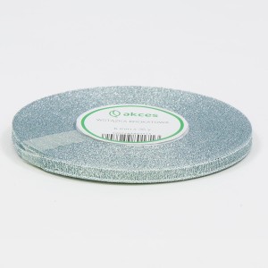 Wstążka brokatowa 6mm / 32m CZARNO-SREBRNA