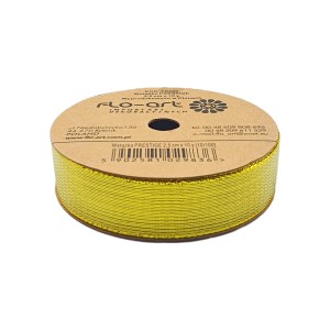 Wstążka PRESTIGE brokatowo-metaliczna ZŁOTA - 25mm x 10Y /9836