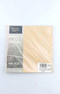 Koperta 16x16cm NATURE ciemnobeżowa 10szt (120g) /4953