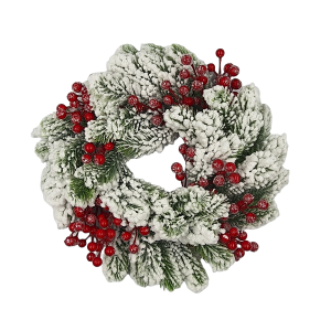 Wianek 32cm ośnieżony /9825