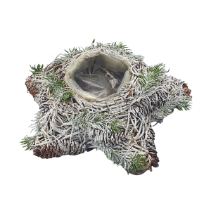 Osłonka naturalna podstawka wianek z JODŁY 32cm /0964