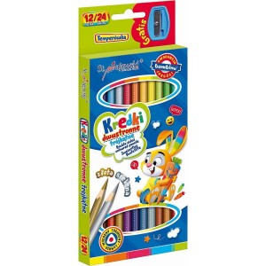 Kredki ołówkowe 12szt/24kol. BAMBINO trójkątne /4940