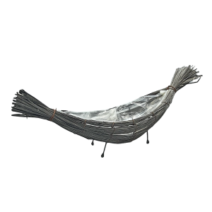Koszyk - osłonka naturalna ŁÓDKA 54cm RATTAN szary /88520