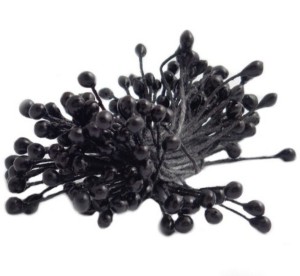 Pręciki do kwiatów 3mm x 55mm CZARNE /5423-CZA