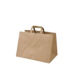 Torba papierowa szara CATERINGOWA 320x220x250 ucho płaskie /3636