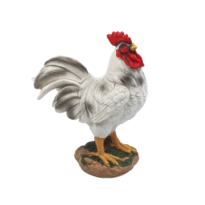 Kogut stojący BIAŁY - figurka 22 x 19cm /80366