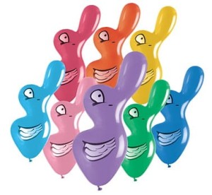Balon figura KACZKA nadruk 3szt /8000