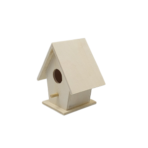 Dekoracja drewniana BUDKA DLA PTAKÓW 9x8x6cm /21827