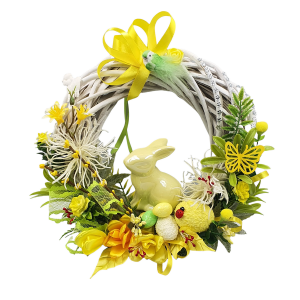 Stroik / kompozycja - WIANEK wielkanocny wiklinowy 26cm /52462-Ż