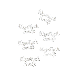  Aplikacja - Napis WESOŁYCH ŚWIĄT 7,5x3,5cm /7034