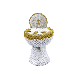 Pamiątka I Komunii - Kielich 24cm - kanzashi /11171