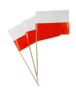 Chorągiewka FLAGA POLSKI na patyku 20x15x39cm /6422