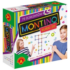 Gra edukacyjna MONTINO - RURKI KREATYWNE 3D 75el. /2780