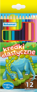 Kredki ołówkowe ELASTYCZNE 12kol. /1448